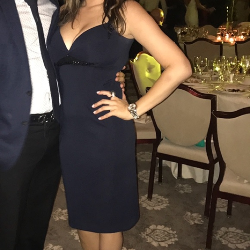 Navy and black dress
